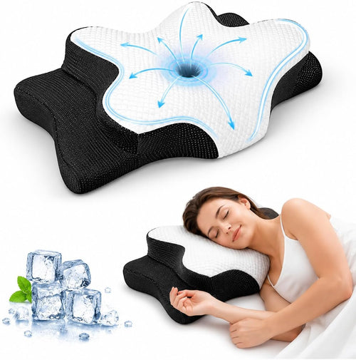 Memory Foam Pillow for Neck Pain, Cooling Cervical Support Pillow Ergonomic
