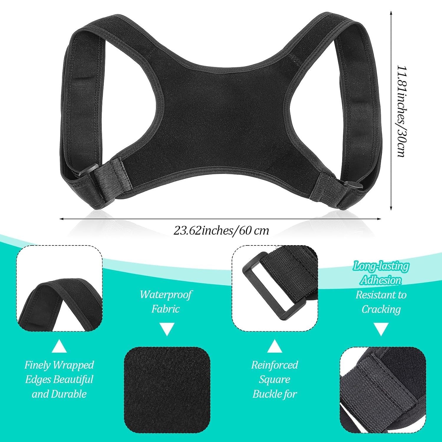 Posture Corrector Adjustable Comfortable Back Brace Lightweight Breathable Upper Straightener Support for Women Men Lower Back Shoulder Clavicle Neck Hunchback Pain Relief