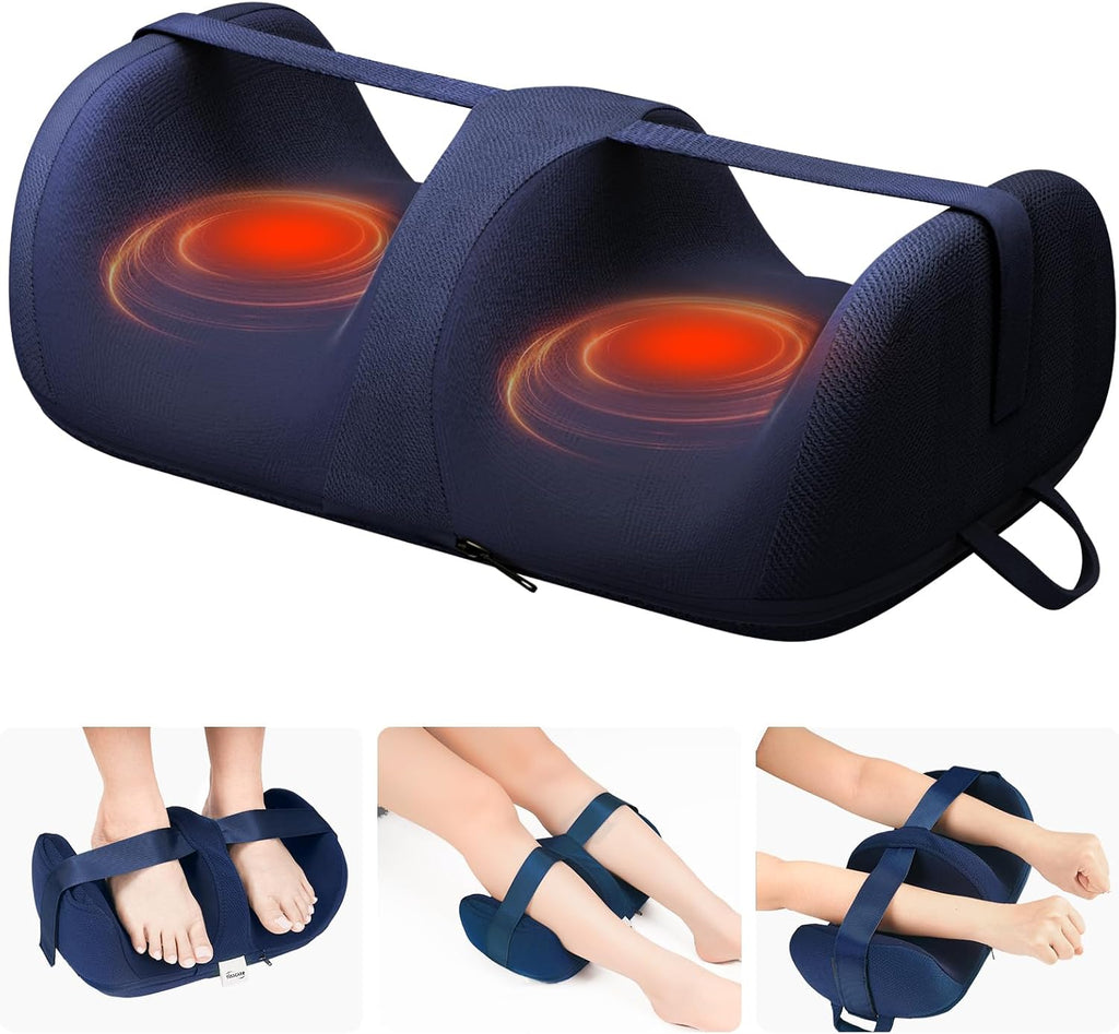 Foot Massager with Heat, Shiatsu Foot Massager for Plantar Fasciitis, Foot and Calf Massager with Massage Roller, Deep Kneading, Pain Relief, Gift for Women and Man