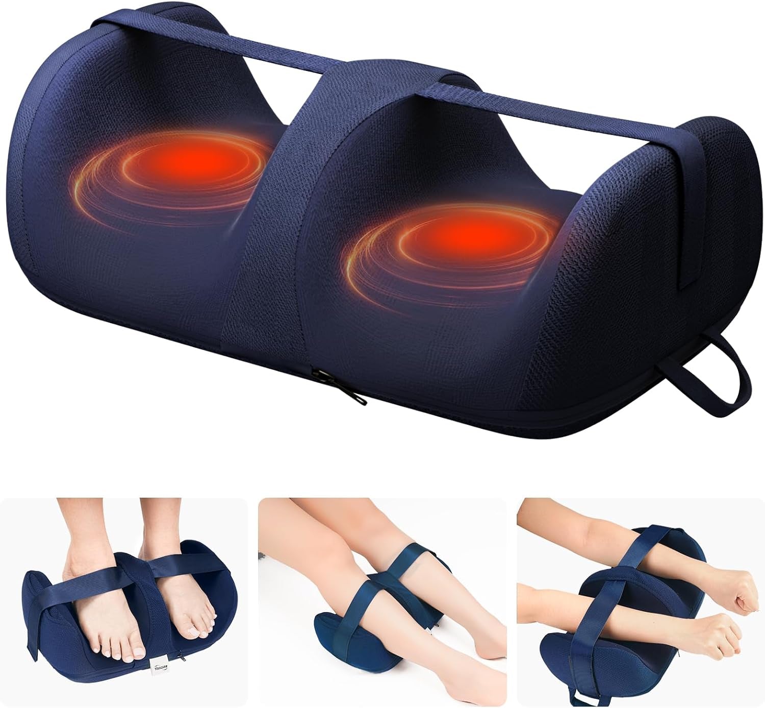 Foot Massager with Heat, Shiatsu Foot Massager for Plantar Fasciitis, Foot and Calf Massager with Massage Roller, Deep Kneading, Pain Relief, Gift for Women and Man