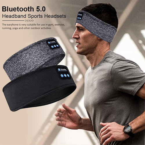 Sleep Mask Bluetooth Sleeping Earphones Headband Thin Soft Elastic Comfortable Wireless Music Headset Eye Mask for Side Sleeper