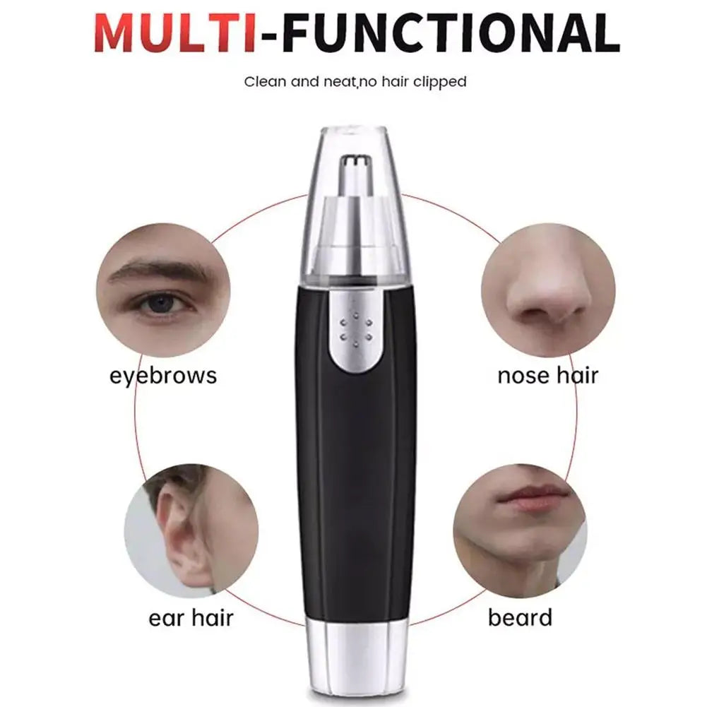 Electric Nose Ear Hair Trimmer Automatic No-Pain Nose Hair Cutter Eyebrow Trimmer Tool Rechargeable Nose Ear Face Hair Scissors