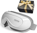 Eye Massager with Heat, Heated Eye Massage Mask with 5 Modes and Bluetooth Music, 180° Foldable Eye Care Massager for Migraines, Eye Strain, Dark Circles, Ideal Gift for Mom/Dad, White