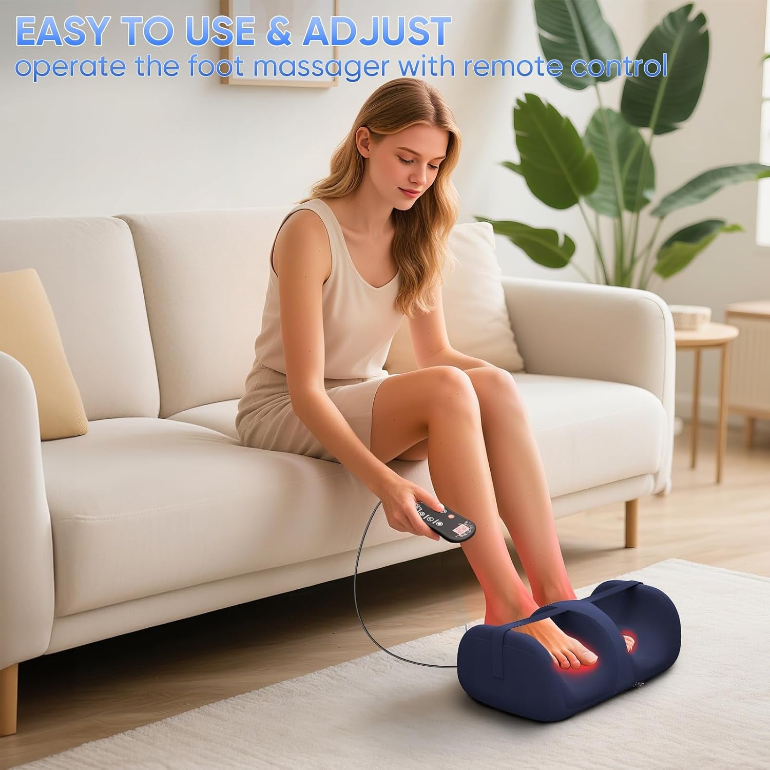 Foot Massager with Heat, Shiatsu Foot Massager for Plantar Fasciitis, Foot and Calf Massager with Massage Roller, Deep Kneading, Pain Relief, Gift for Women and Man