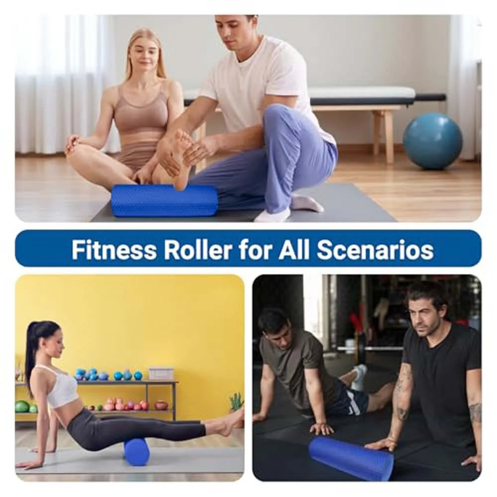 Pilates Foam Roller 45Cm Point EVA Massage Roller Foam Roller Muscle Recovery Roller Deep Tissue Massage Therapy Crossfit