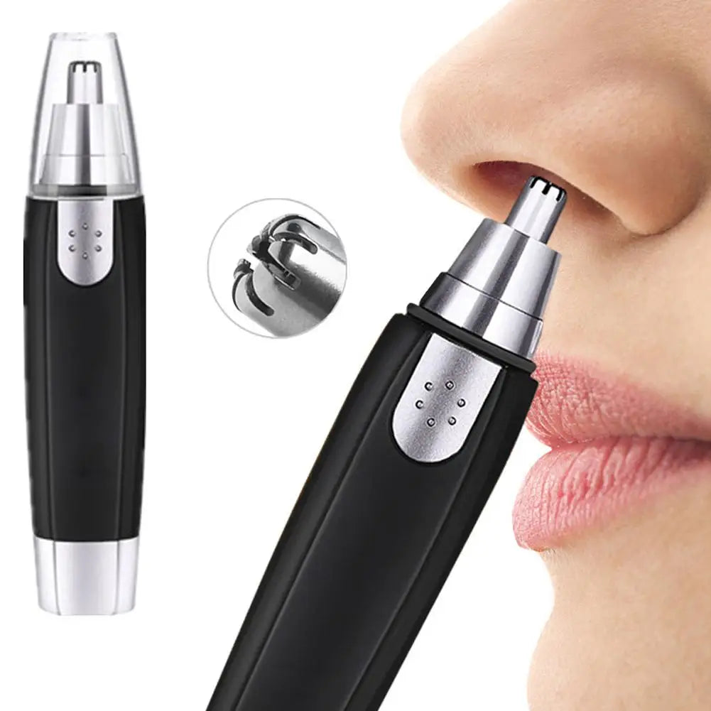 Electric Nose Ear Hair Trimmer Automatic No-Pain Nose Hair Cutter Eyebrow Trimmer Tool Rechargeable Nose Ear Face Hair Scissors