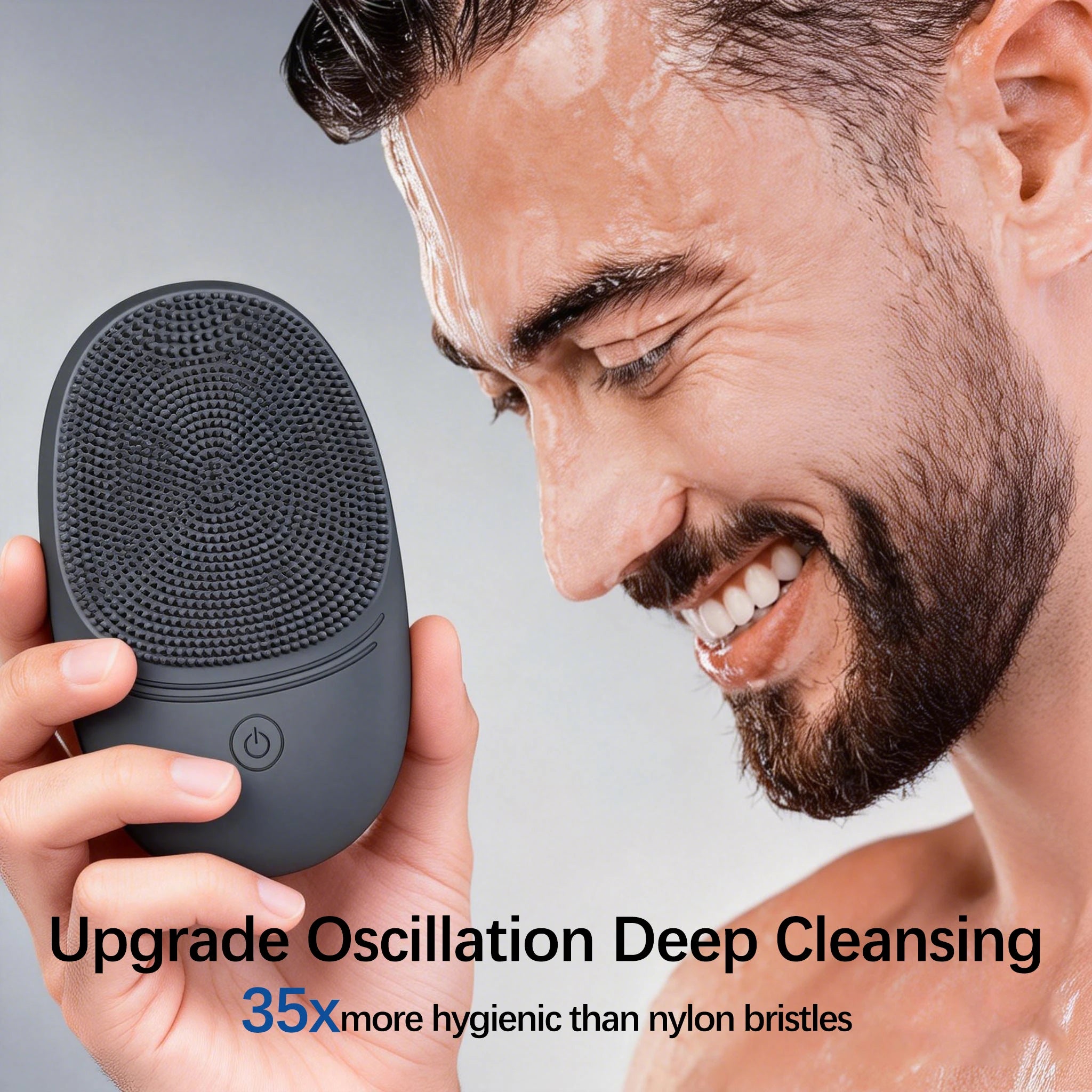 Electric Soft Silicone Facial Cleansing Brush, Sonic Vibration Face Cleansing Brush, Deep Cleansing