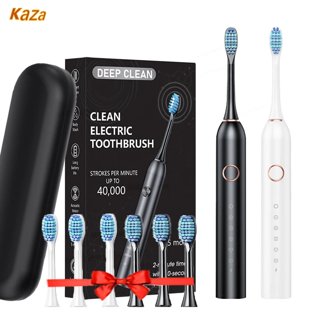 Sonic Electric Toothbrush for Adults USB Rechargeable Sonic Toothbrush with 8 Brush Heads Smart Timer