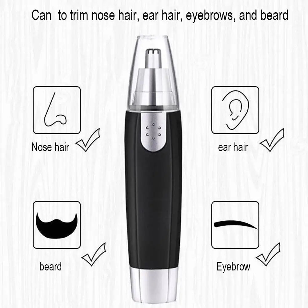 Electric Nose Ear Hair Trimmer Automatic No-Pain Nose Hair Cutter Eyebrow Trimmer Tool Rechargeable Nose Ear Face Hair Scissors