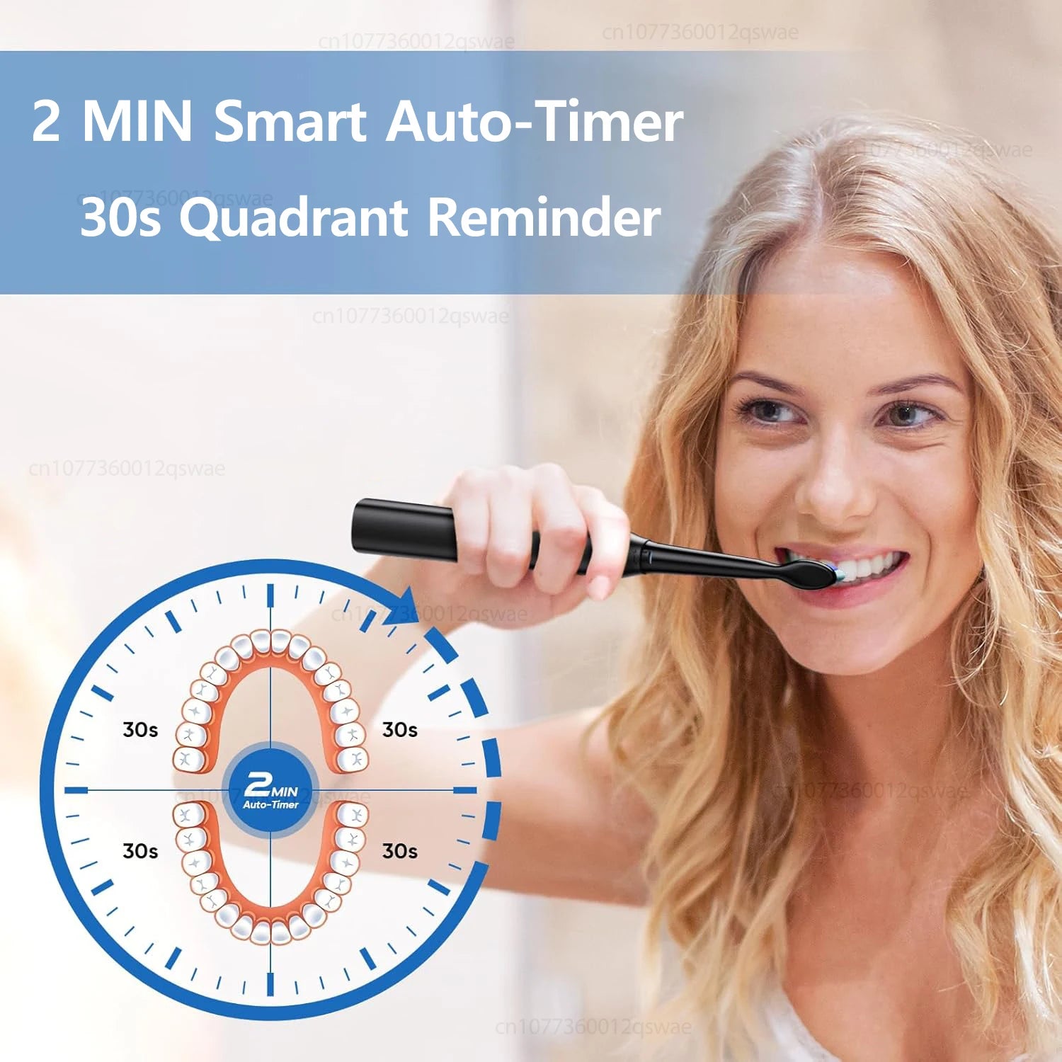 Sonic Electric Toothbrush for Adults USB Rechargeable Sonic Toothbrush with 8 Brush Heads Smart Timer