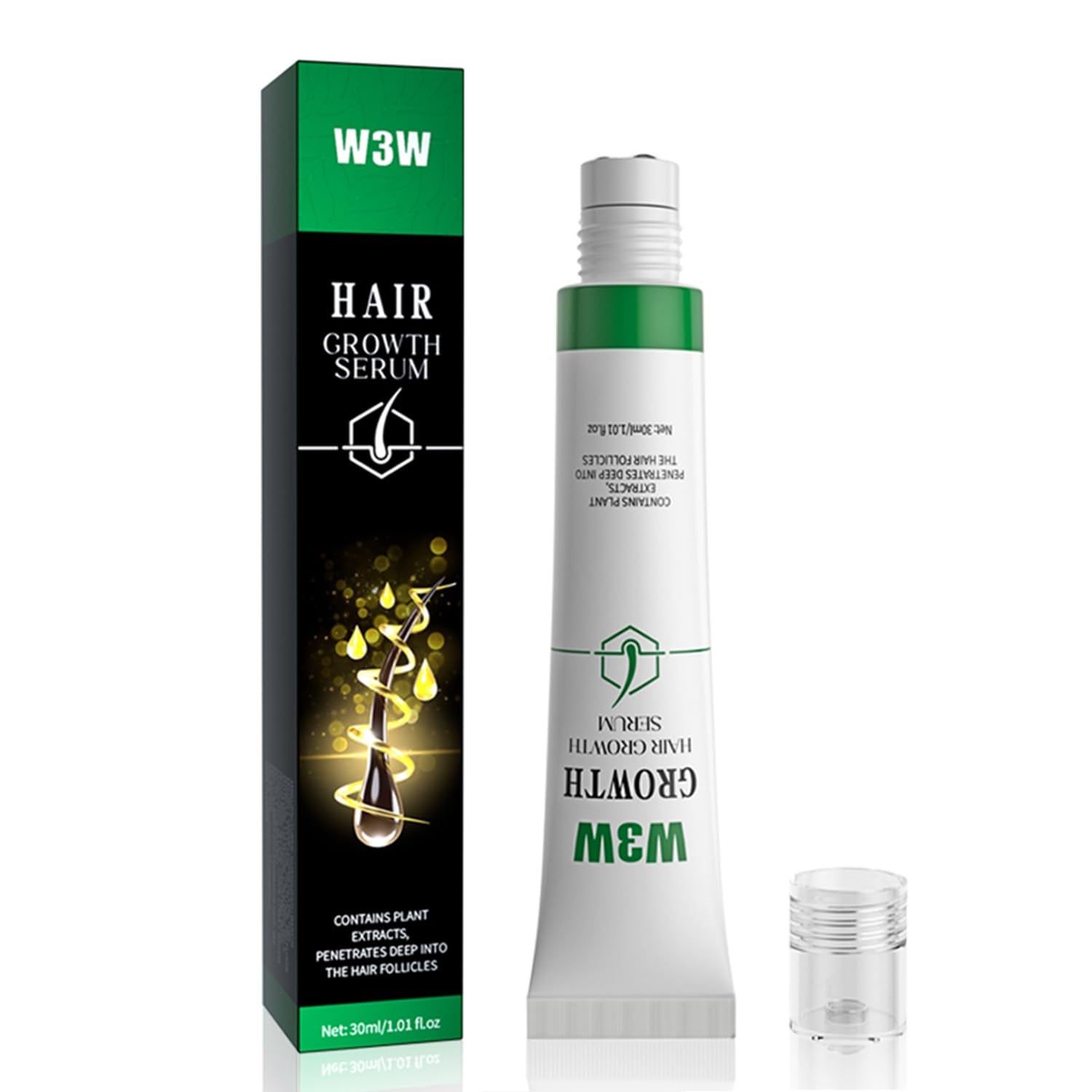Hair Growth Serum Roll on Rosemary Hair Serum for Hair Loss Thinning Hair