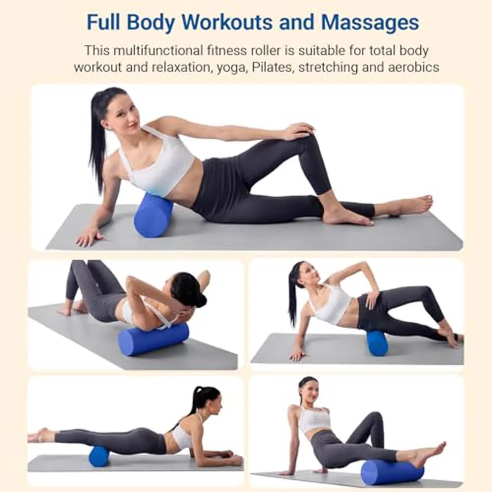 Pilates Foam Roller 45Cm Point EVA Massage Roller Foam Roller Muscle Recovery Roller Deep Tissue Massage Therapy Crossfit