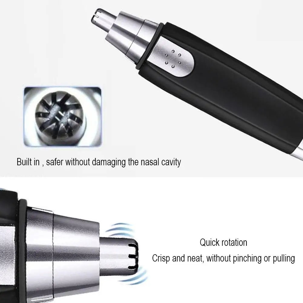 Electric Nose Ear Hair Trimmer Automatic No-Pain Nose Hair Cutter Eyebrow Trimmer Tool Rechargeable Nose Ear Face Hair Scissors